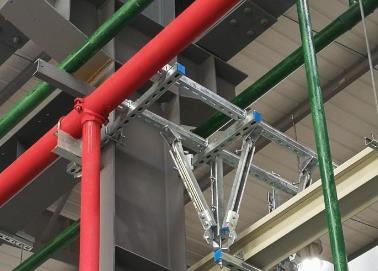 陆河该抗震支架的整体式支吊架结构协调性好